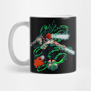 Chainsaw student with doggo Mug